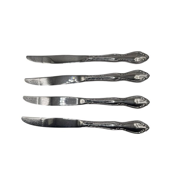 Oneida Silver Strathmore Stainless Steel Dinner Knives Set Of 4 flatware - Picture 3 of 4